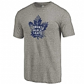 Men's Toronto Maple Leafs Distressed Team Logo Tri Blend T-Shirt Ash FengYun,baseball caps,new era cap wholesale,wholesale hats